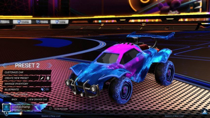 Rocket League Car Design with Interstellar Design